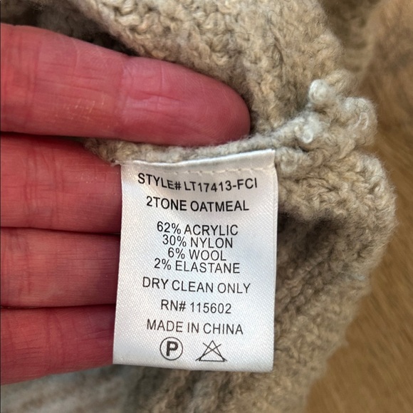 Lush Taupe V-Neck Sweater with Button Accents - Picture 7 of 10